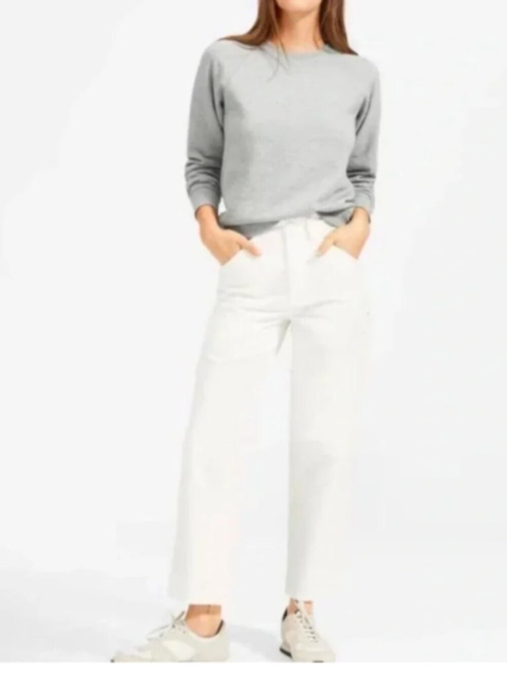 Everlane Carpenter Utility Barrel Jeans – Ecru White – Size 4 – High Rise